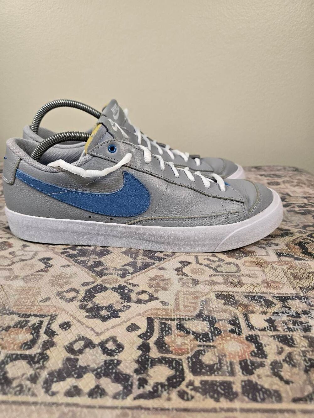 Nike Blazer Low ‘77 Blue Gray Flyleather Men's Shoes Size 11